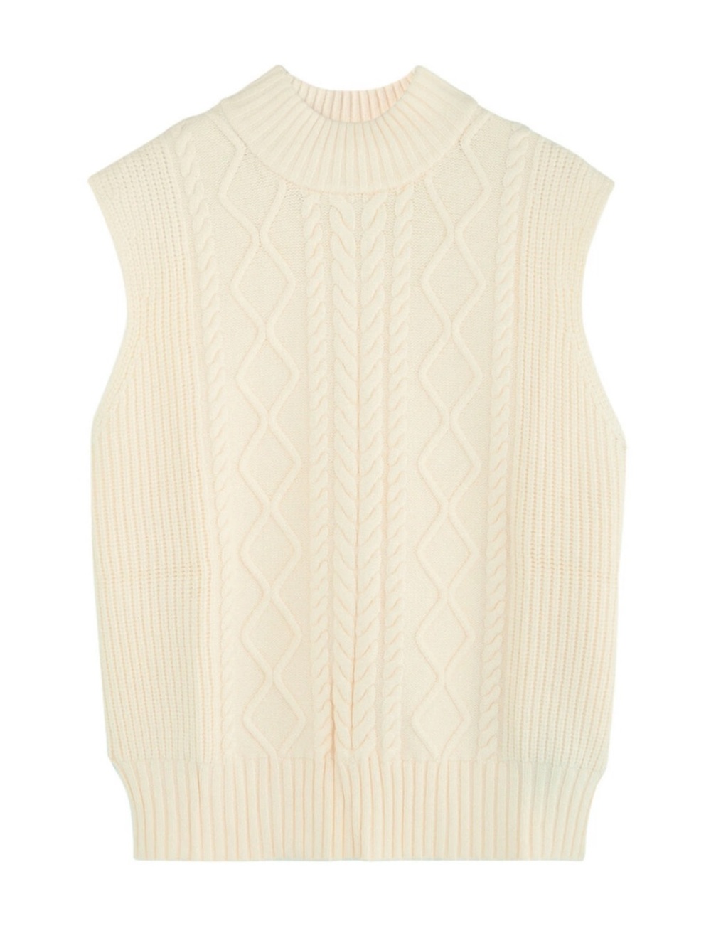 Varley Joilette Cable-knit Vest Cream Small